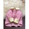 Pink Striped Japanese Linen - Long Sleeve Classic Collar